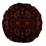 Floral pattern paisley style Paisley print. Doodle background Large 18  Premium Round Cushions