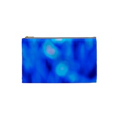 Blue Vibrant Abstract Cosmetic Bag (Small) from ArtsNow.com Front