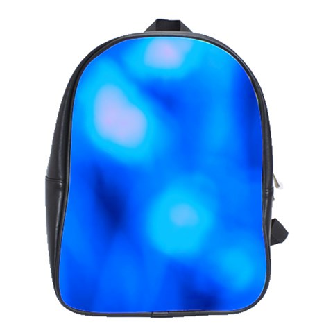 Blue Vibrant Abstract School Bag (Large) from ArtsNow.com Front