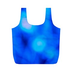 Blue Vibrant Abstract Full Print Recycle Bag (M) from ArtsNow.com Back