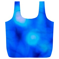 Blue Vibrant Abstract Full Print Recycle Bag (XXL) from ArtsNow.com Back