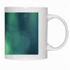 Green Vibrant Abstract White Mugs from ArtsNow.com Right