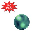 Green Vibrant Abstract 1  Mini Magnets (100 pack) 
