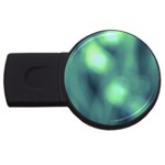Green Vibrant Abstract USB Flash Drive Round (2 GB)