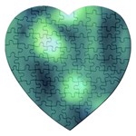 Green Vibrant Abstract Jigsaw Puzzle (Heart)