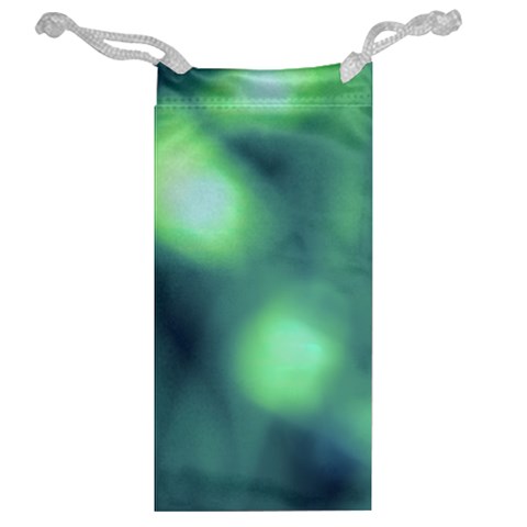 Green Vibrant Abstract Jewelry Bag from ArtsNow.com Back
