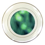 Green Vibrant Abstract Porcelain Plates