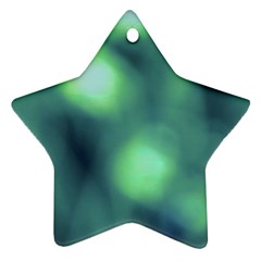 Green Vibrant Abstract Star Ornament (Two Sides) from ArtsNow.com Back