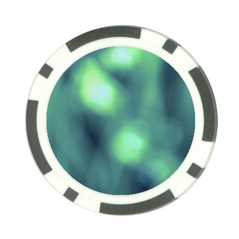 Green Vibrant Abstract Poker Chip Card Guard (10 pack) from ArtsNow.com Front