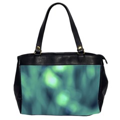 Green Vibrant Abstract Oversize Office Handbag (2 Sides) from ArtsNow.com Front