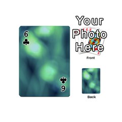 Green Vibrant Abstract Playing Cards 54 Designs (Mini) from ArtsNow.com Front - Club6