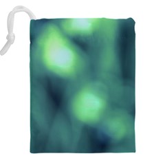 Green Vibrant Abstract Drawstring Pouch (4XL) from ArtsNow.com Back