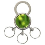 Green Vibrant Abstract No3 3-Ring Key Chain