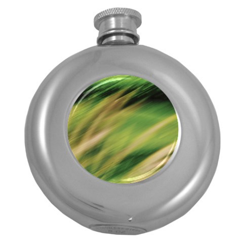 Color Motion Under The Light Round Hip Flask (5 oz) from ArtsNow.com Front