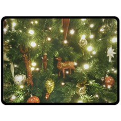 Christmas Tree Decoration Photo Double Sided Fleece Blanket (Large)  from ArtsNow.com 80 x60  Blanket Back