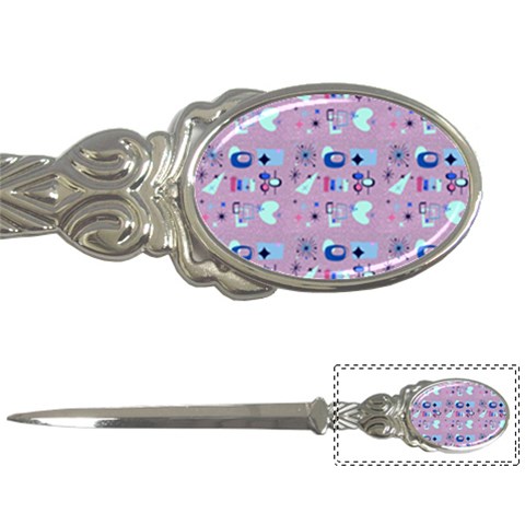 50s Diner Print Pink Letter Opener from ArtsNow.com Front