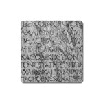 Ancient Greek Typography Photo Square Magnet