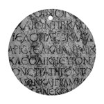Ancient Greek Typography Photo Round Ornament (Two Sides)