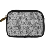 Ancient Greek Typography Photo Digital Camera Leather Case