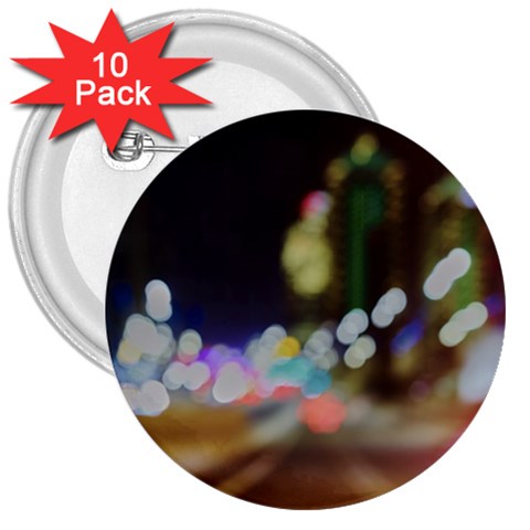 City Lights Series No4 3  Buttons (10 pack)  from ArtsNow.com Front