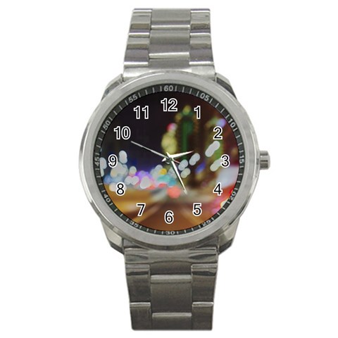 City Lights Series No4 Sport Metal Watch from ArtsNow.com Front