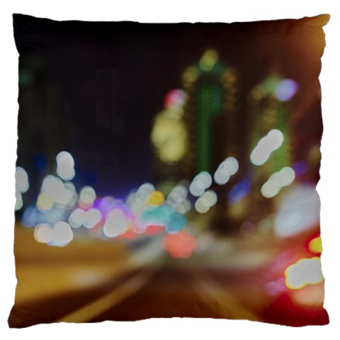 City Lights Series No4 Large Flano Cushion Case (Two Sides) from ArtsNow.com Front