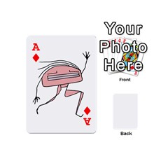 Ace Alien Dancing Girl Drawing Playing Cards 54 Designs (Mini) from ArtsNow.com Front - DiamondA