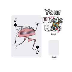 Jack Alien Dancing Girl Drawing Playing Cards 54 Designs (Mini) from ArtsNow.com Front - SpadeJ