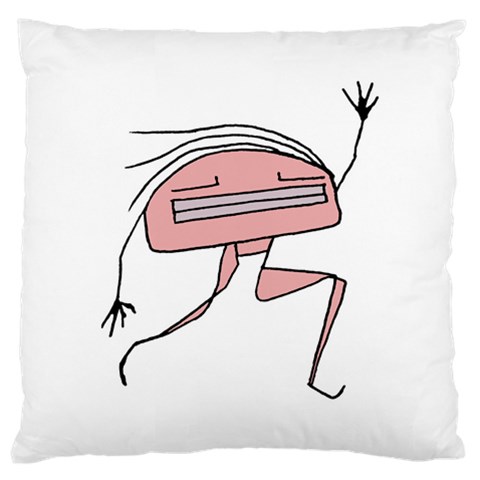 Alien Dancing Girl Drawing Large Cushion Case (One Side) from ArtsNow.com Front