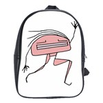 Alien Dancing Girl Drawing School Bag (XL)