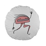Alien Dancing Girl Drawing Standard 15  Premium Flano Round Cushions