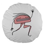 Alien Dancing Girl Drawing Large 18  Premium Flano Round Cushions