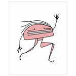 Alien Dancing Girl Drawing Drawstring Bag (Small)