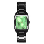 Green Vibrant Abstract No4 Stainless Steel Barrel Watch