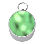 Green Vibrant Abstract No4 Mini Silver Compasses