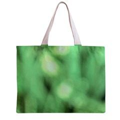 Green Vibrant Abstract No4 Zipper Mini Tote Bag from ArtsNow.com Front