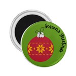 Seasons Greeting Christmas Ornament  2.25  Magnets