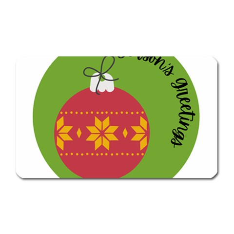 Seasons Greeting Christmas Ornament  Magnet (Rectangular) from ArtsNow.com Front