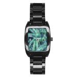 Blue Abstract Stars Stainless Steel Barrel Watch