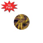 Yellow Abstract Stars 1  Mini Magnet (10 pack) 