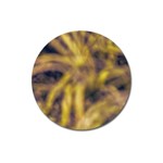 Yellow Abstract Stars Magnet 3  (Round)