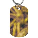 Yellow Abstract Stars Dog Tag (One Side)