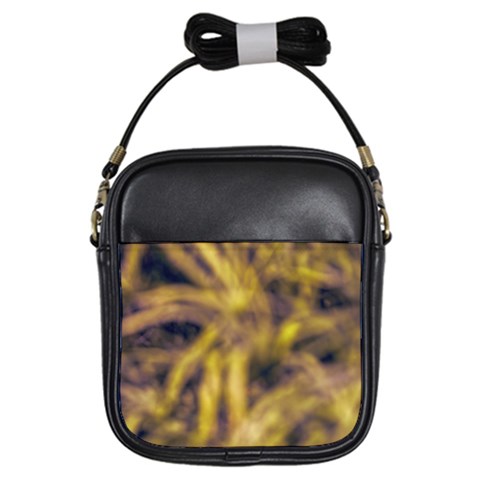 Yellow Abstract Stars Girls Sling Bag from ArtsNow.com Front