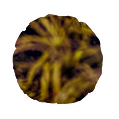 Yellow Abstract Stars Standard 15  Premium Flano Round Cushions from ArtsNow.com Front