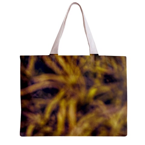 Yellow Abstract Stars Zipper Mini Tote Bag from ArtsNow.com Back