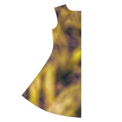 Yellow Abstract Stars Long Sleeve Velvet V Back Left