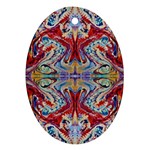 Red Feathers Ornament (Oval)