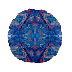 Blue Repeats Standard 15  Premium Flano Round Cushions from ArtsNow.com Back