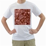 Light Reflections Abstract No6 Rose Men s T-Shirt (White) (Two Sided)