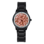 Light Reflections Abstract No6 Rose Stainless Steel Round Watch